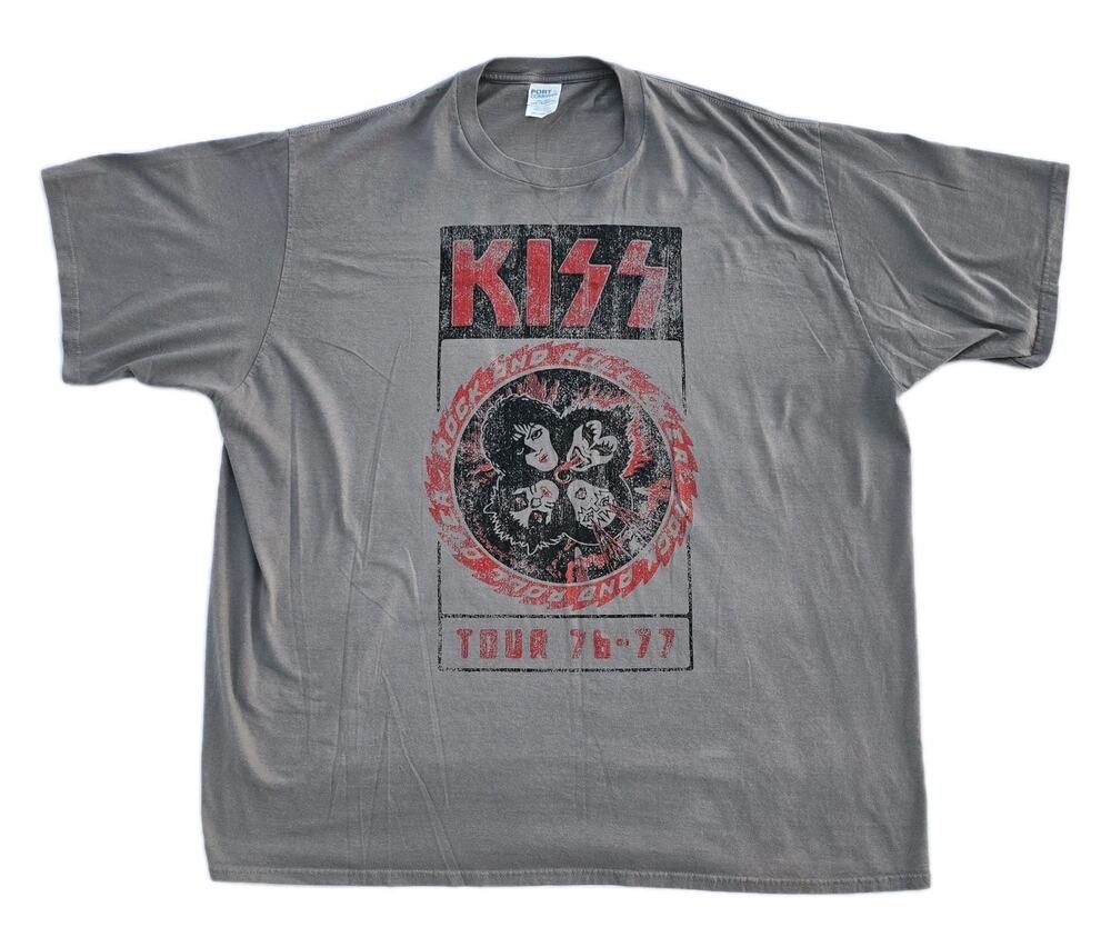 KISS Rock And Roll Over Tour 76-77 Graphic T-Shirt Port Authority Size 3XL VTG